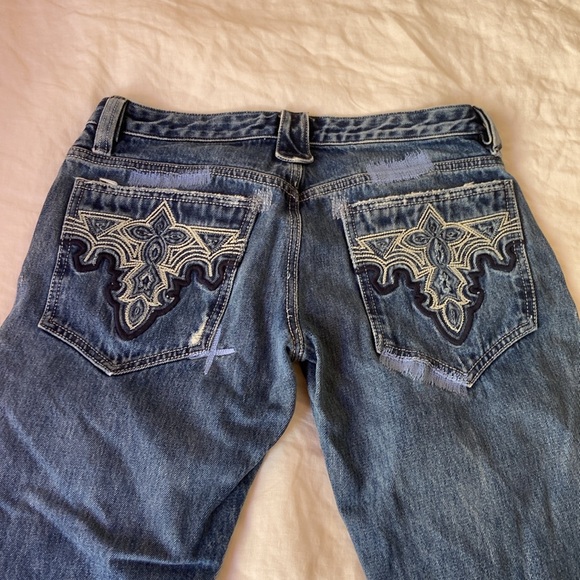 Embroidered patchwork jeans - Picture 5 of 6